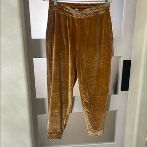 Fabletics Gold Track Pants with Relaxed Fit and Tapered Legs
